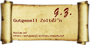 Gutgesell Zoltán névjegykártya